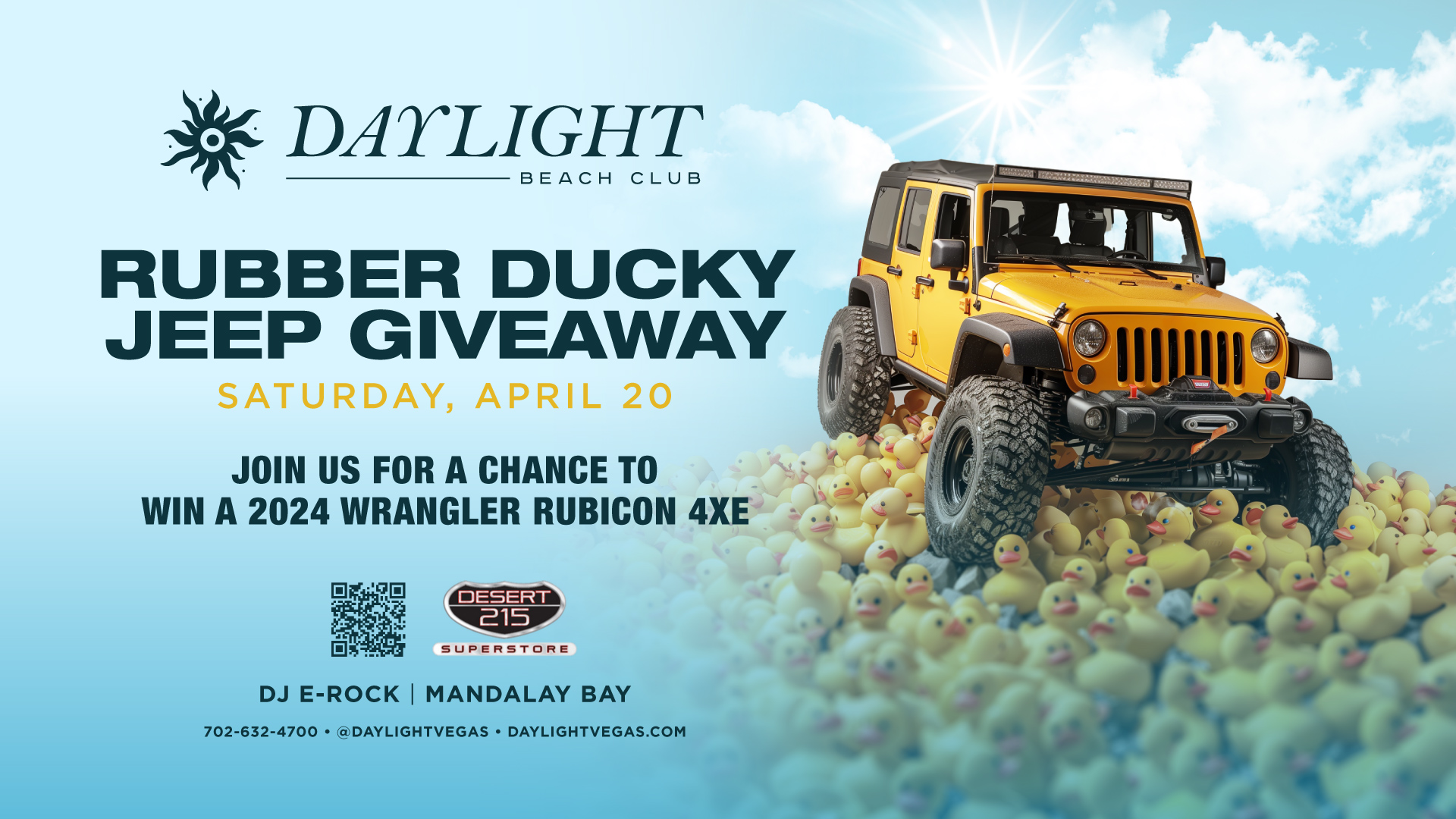 Dive into Luxury: Rubber Ducky Jeep Giveaway at Daylight Beach Club!