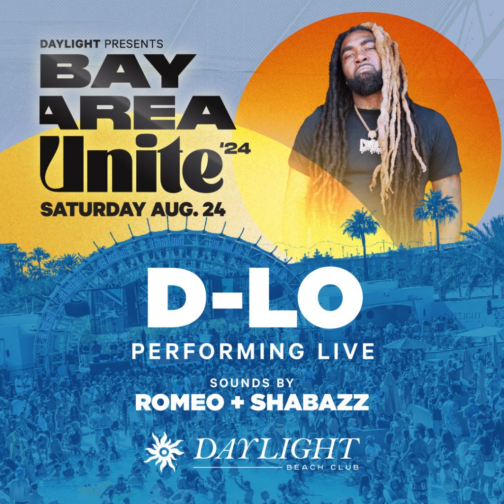 Daylight Beach Club presents Bay Area Unite. Saturday August 24th following the Las Vegas Raiders vs San Francisco 49er’s preseason game Daylight Beach Club bridges the bay with a west coast party like no other. 9er fans and Raider fans will be entertained with some of the hottest Hip Hop talent in Northern California with performances by D-Lo, Loverance, and Travis King, sounds by Shabazz and the 49er’s official DJ, Romeo.