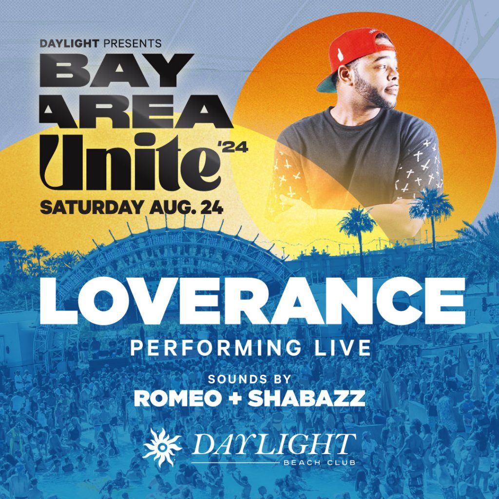 Daylight Beach Club presents Bay Area Unite. Saturday August 24th following the Las Vegas Raiders vs San Francisco 49er’s preseason game Daylight Beach Club bridges the bay with a west coast party like no other. 9er fans and Raider fans will be entertained with some of the hottest Hip Hop talent in Northern California with performances by D-Lo, Loverance, and Travis King, sounds by Shabazz and the 49er’s official DJ, Romeo.