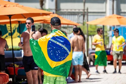 Copa America 24' Brazilian vs Paraguay Pool Party.